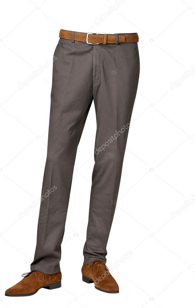 mens pants isolated on white background