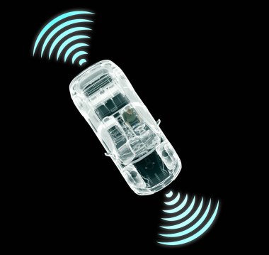 Kendini elektronik bilgisayar arabalar yolda