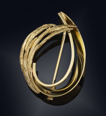 Altın Broş siyah izole