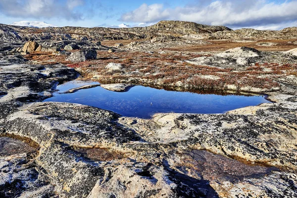 水池的水在格陵兰岛峡湾 — 图库照片