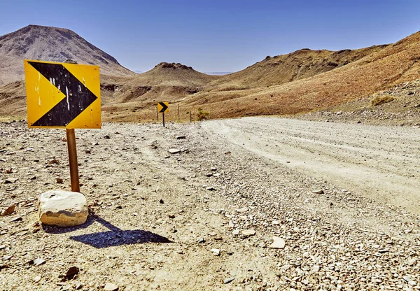 stock image roadsign on a road in africa, namib