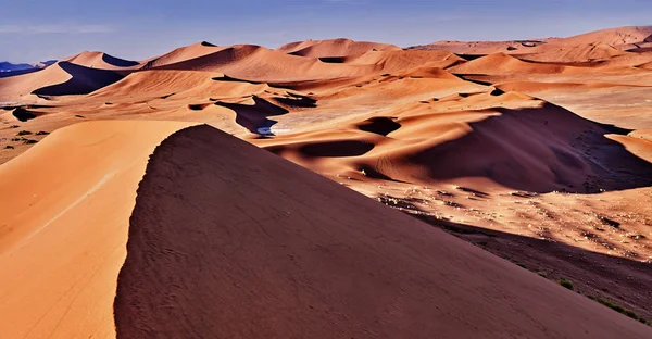 Woestijn van namib met oranje duinen — Stockfoto