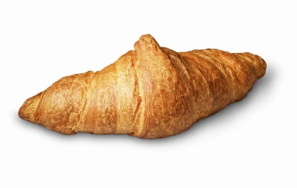 Croissant geïsoleerd op een witte achtergrond — Stockfoto