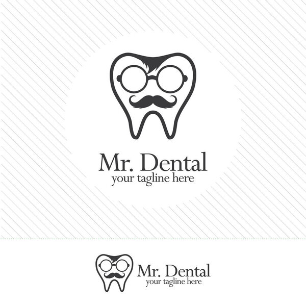 abstract creative dentist logo vector. symbol and illustration of geek dental .