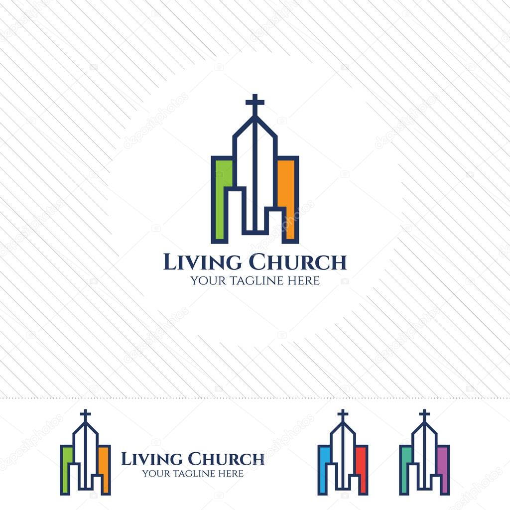 Cross vector logo design template. Church logo design for Christian organizations .