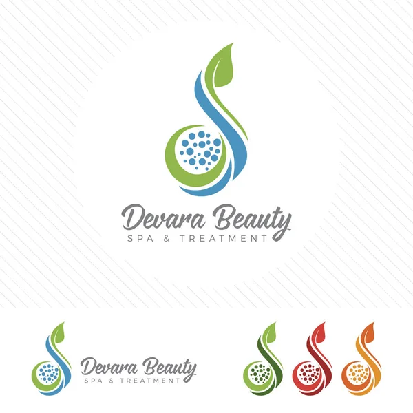 Conjunto de design de vetor de logotipo spa. Wellness, ioga, saúde e coleta de elementos cosméticos . —  Vetores de Stock