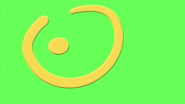 Met Hand Getekend Emoji Gezicht Blazen Een Kus U1F618 — Stockvideo