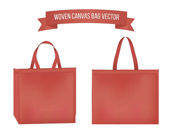 Örülmüş tuval çanta vektörü 