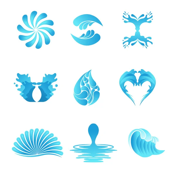 Aqua ikony — Wektor stockowy