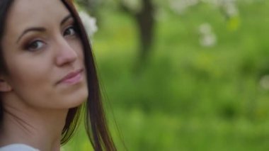 çiçek açması elma bahçesi