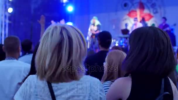 Publiken vid konserten — Stockvideo