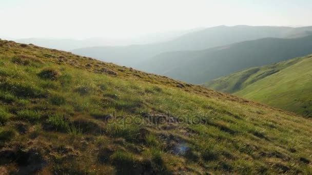 Flygfoto: Mountain hill. — Stockvideo