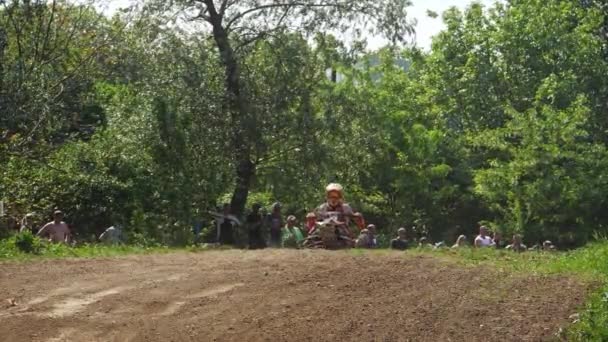 Chernivtsi, ukraine - 5. Mai 2018: wsc fim Weltmeisterschaft im Sidecarcross. Superzeitlupe. — Stockvideo