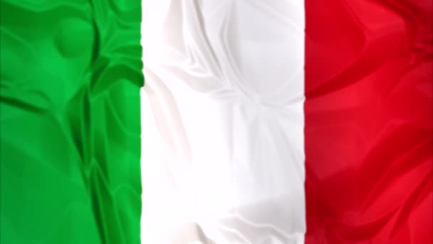 Σημαία της Ιταλίας κουνώντας — Αρχείο Βίντεο