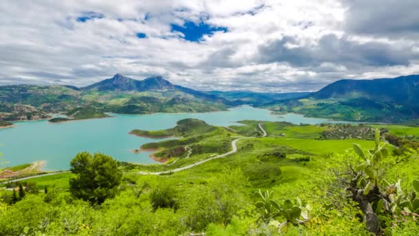 Lago Zahara em Espanha — Vídeo de Stock