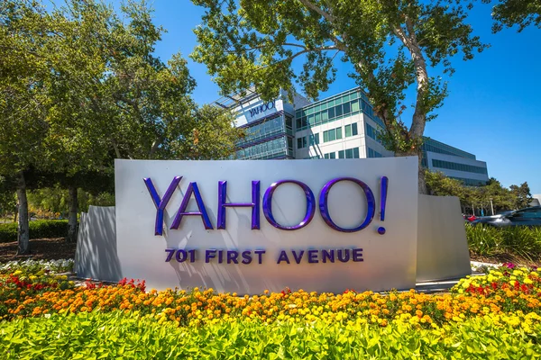 Yahoo икона Sunnyvale — стоковое фото