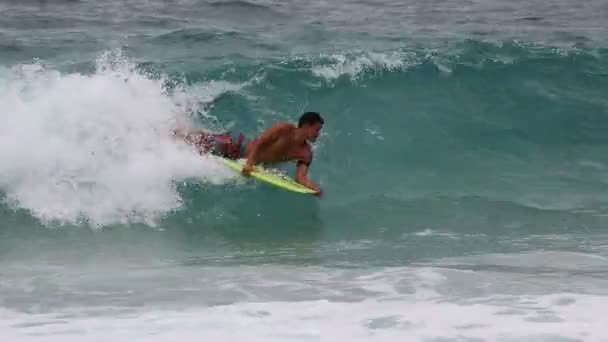 Playa surf hawaii — Vídeos de Stock