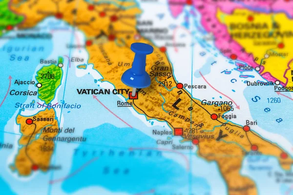 Карта Ватикана Италия — стоковое фото