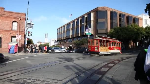 Cable Car Fishermens Wharf — Stock Video