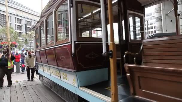 Cable Car boarding point — Stock Video