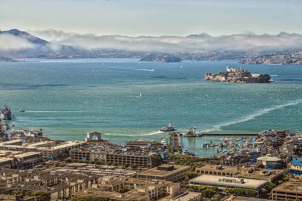 Alcatraz havadan görünümü — Stok fotoğraf
