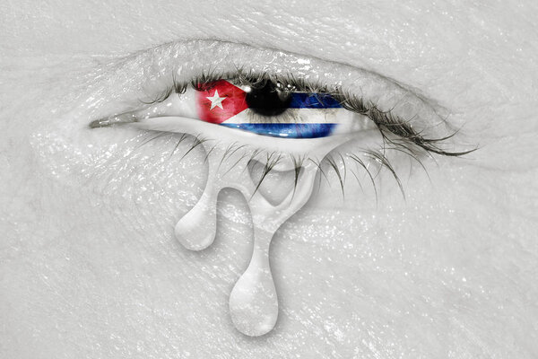 Кубинский флаг в слезах

