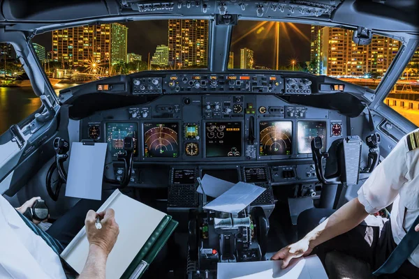 Honolulu-Hafen im Cockpit — Stockfoto