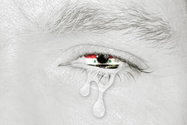 Cri du drapeau national syrien — Photo