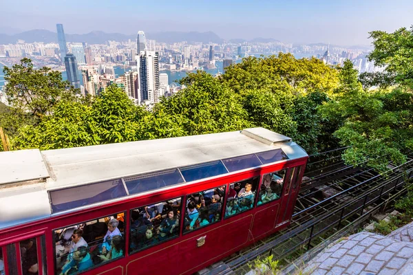 Victoria Peak tramvay Hong Kong — Stok fotoğraf