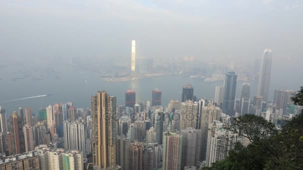 Victoria Peak antenn — Stockvideo