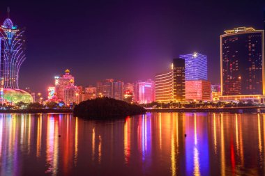 Macao Casino night clipart