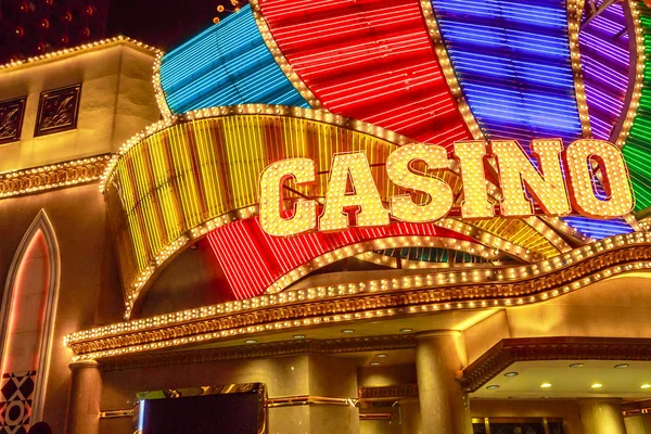 Casino de letrero de neón — Foto de Stock
