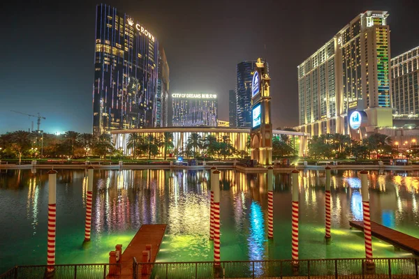 Cotai Strip à noite — Fotografia de Stock