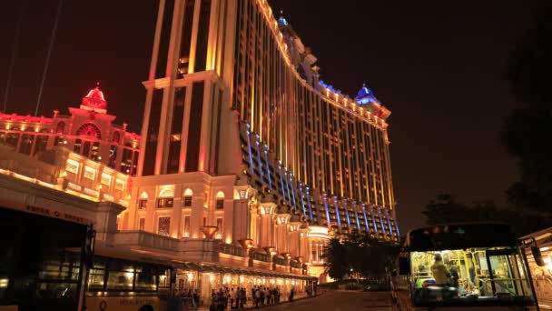 ギャラクシー マカオのカジノ ホテル — ストック動画