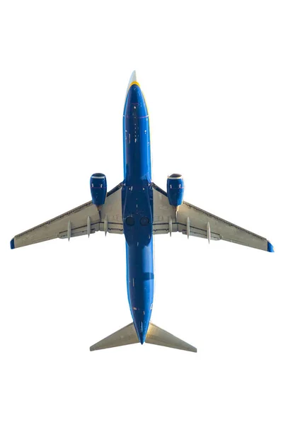 아래 블루 비행기 — 스톡 사진