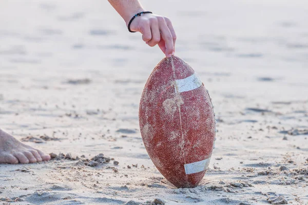 Conceito de bola de rugby — Fotografia de Stock