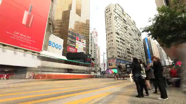 Πλήθος στο Causeway Bay — Αρχείο Βίντεο