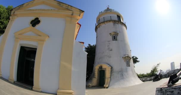 Guia Fortress i latarnia morska — Wideo stockowe
