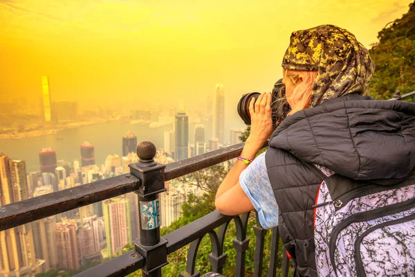 Victoria Peak solnedgång bilder — Stockfoto