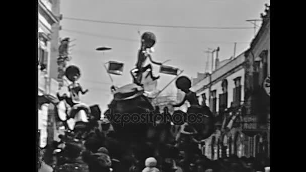 Carnaval Beatles carro — Vídeos de Stock