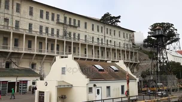 Alcatraz-gevangenis sally poort — Stockvideo