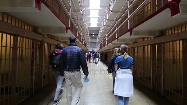Alcatraz marken celler — Stockvideo