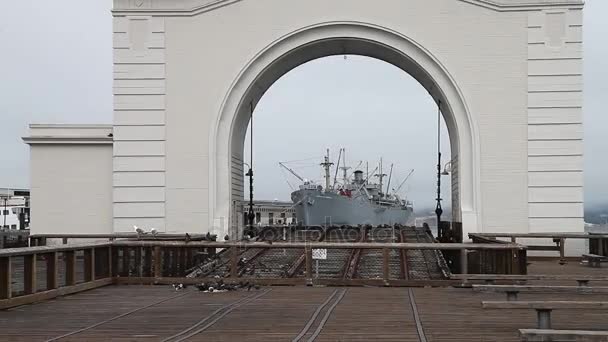 Oude haven Gate Fisherman's Wharf — Stockvideo