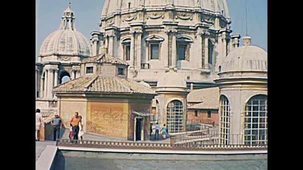 Roma Saint Peter Dome — Stok video