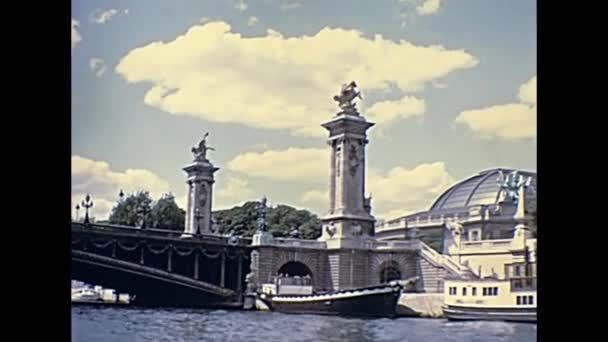 Парижский мост Александра III — стоковое видео