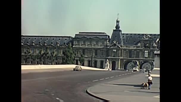 Pont du Carrousel Bridge Paryż — Wideo stockowe