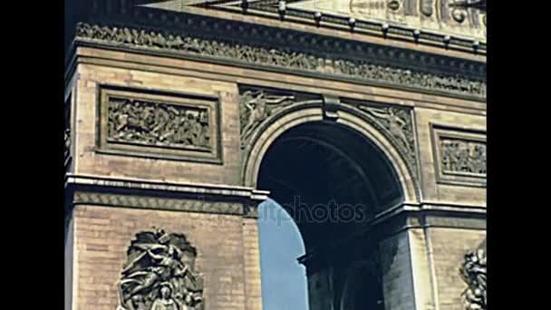 Arc de Triomphe Parijs — Stockvideo