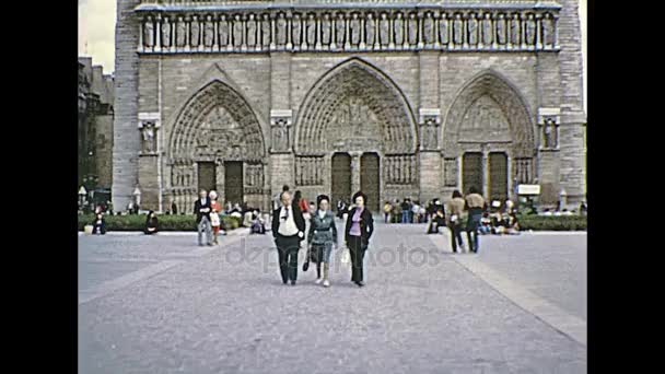巴黎圣母院大教堂 — 图库视频影像