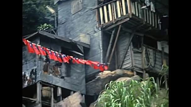 Casas antiguas Hong Kong — Vídeos de Stock