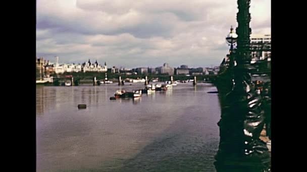伦敦的泰晤士河 — 图库视频影像